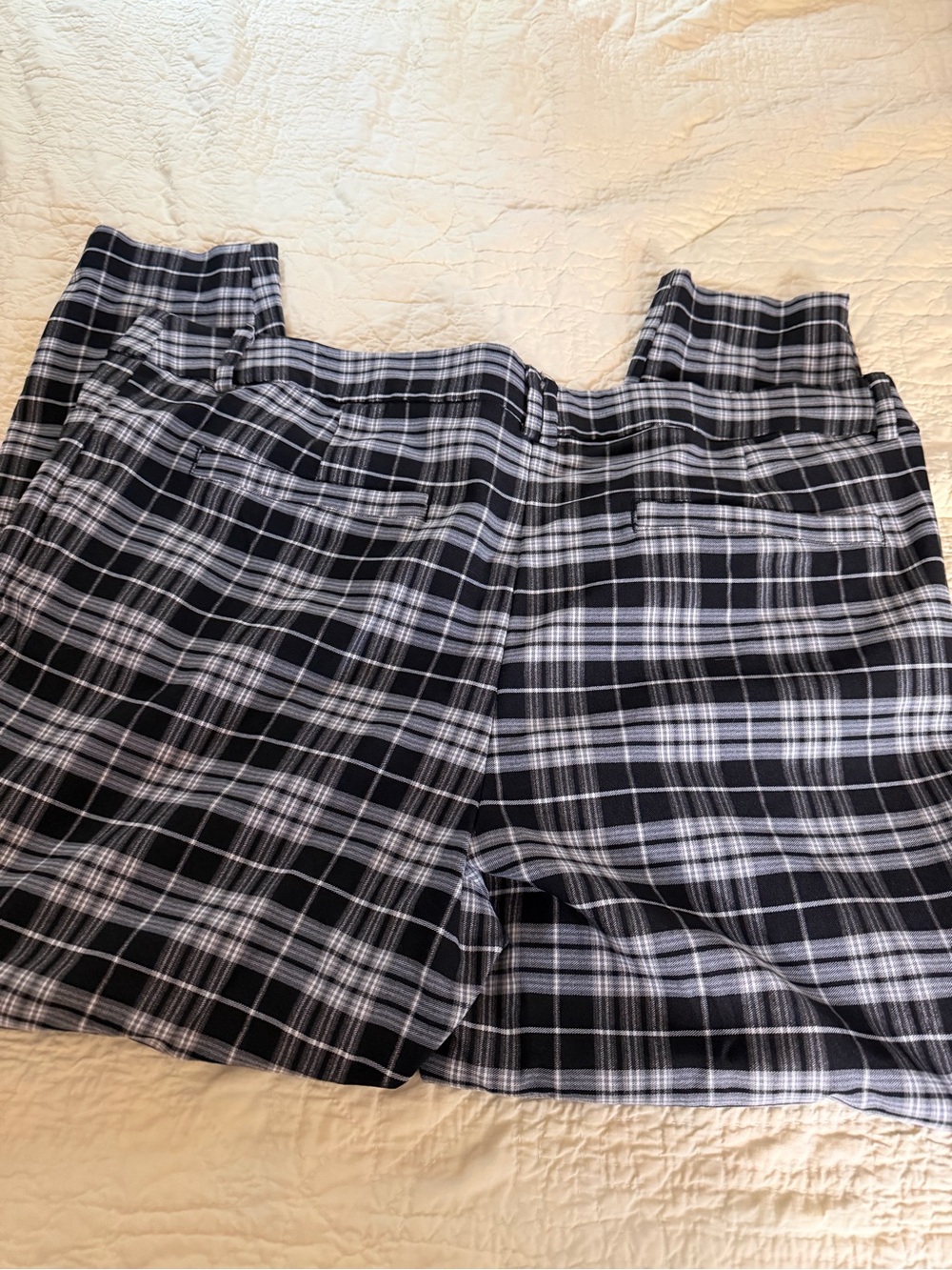 Maurices Black & White Plaid Straight Leg Pants 22W NWOT - Picture 3 of 4